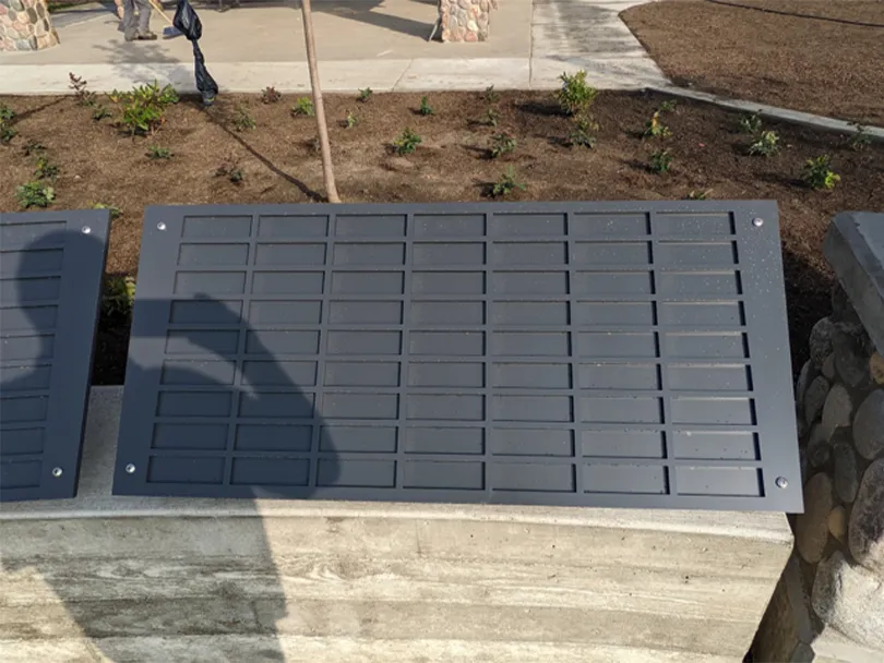 Veterans park plaque